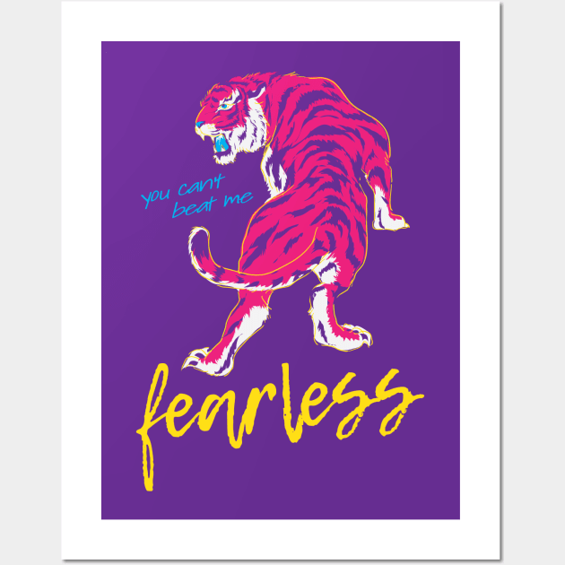 Neon Fearless Wall Art by machmigo